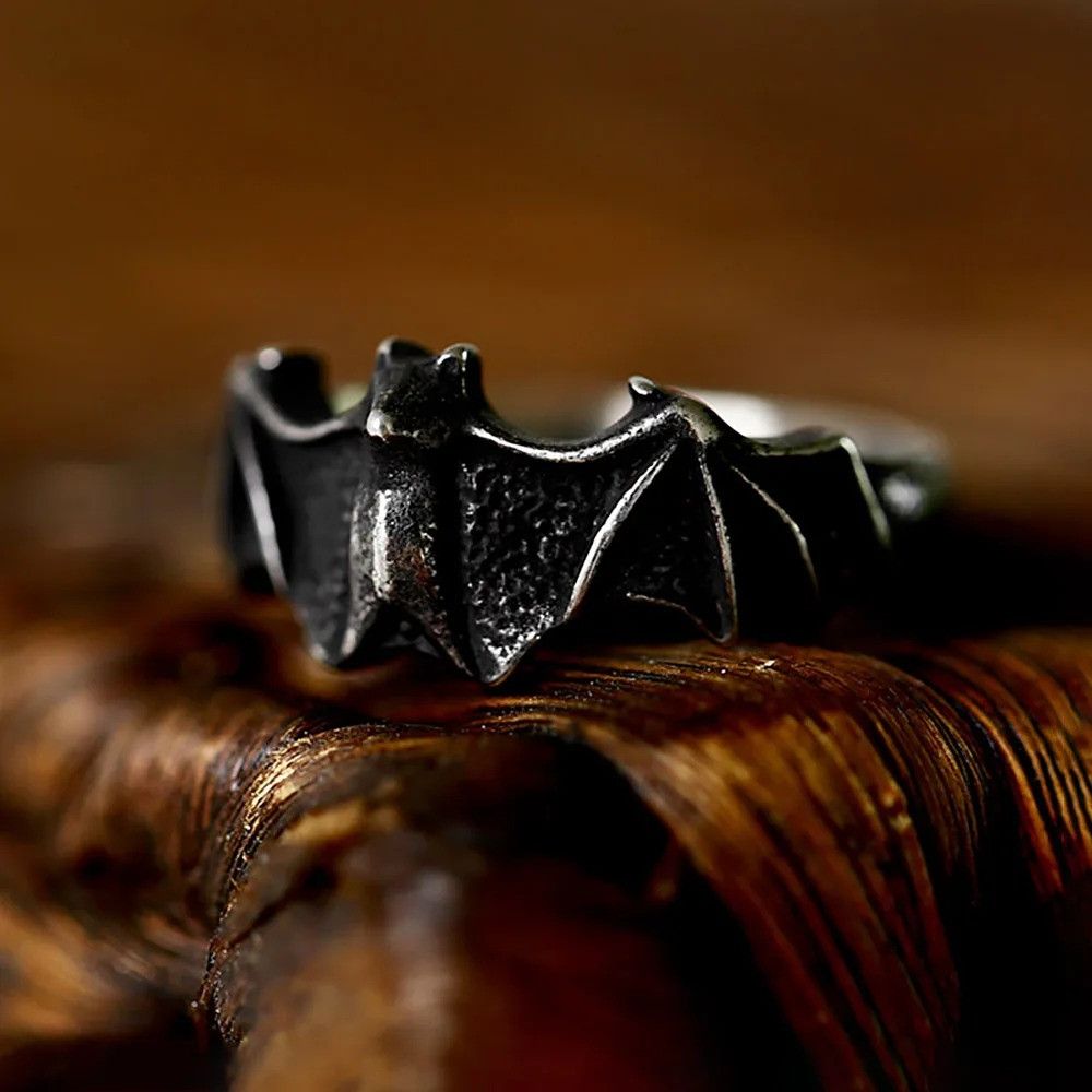 Jewelry Cool 316L Stainless Steel Bat Ring Size ONE SIZE - 4 Thumbnail