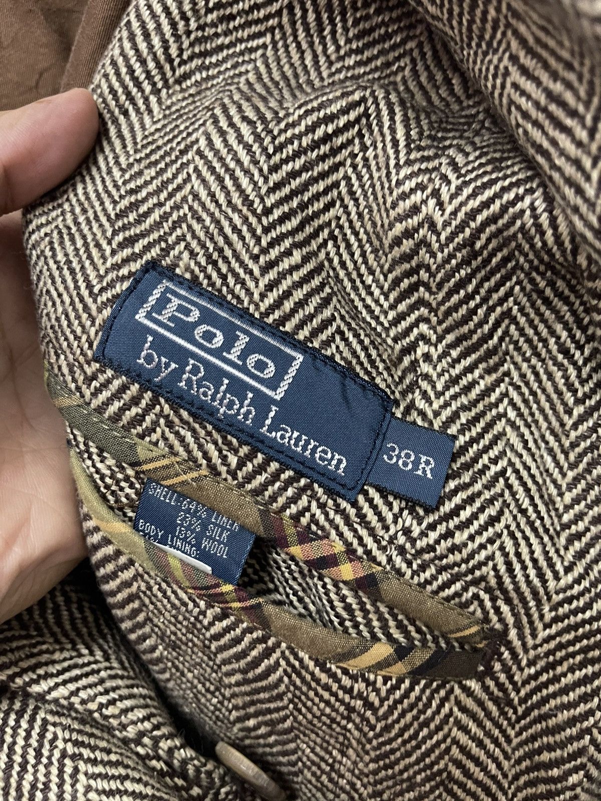Polo Ralph Lauren Vintage POLO RALPH LAUREN HOUNDSTOOTH Coats Size 38R - 5 Thumbnail
