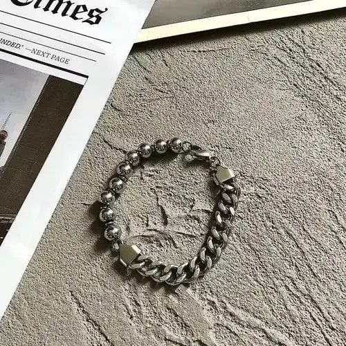 Jewelry Stylish Ball Chain Splicing Gothic Bracelet Size ONE SIZE - 1 Thumbnail