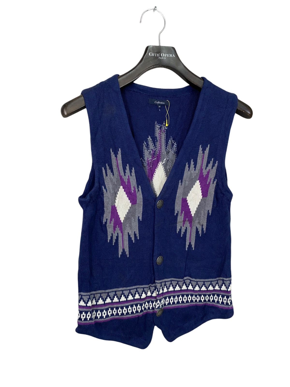 Japanese Brand × Native Japanase brand Collective vest navajo native knit vest Size US M / EU 48-50 / 2 - 2 Thumbnail