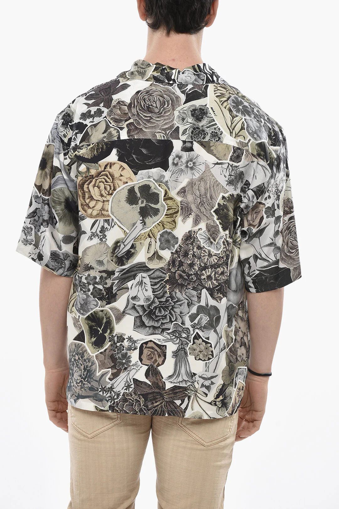 Marni og1mm0326 Silk Bowling Shirt in Military Green Size US S / EU 44-46 / 1 - 2 Thumbnail