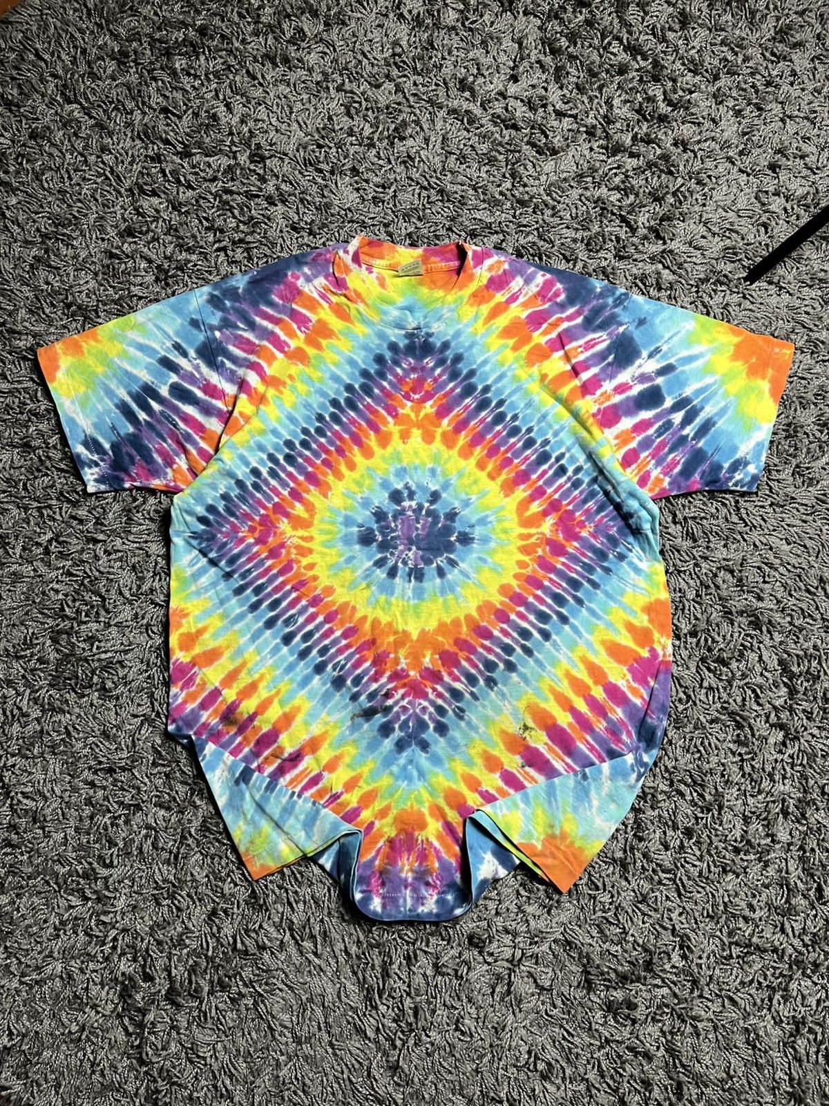 Fruit Of The Loom Psychedelic "Portal" Tie-Dye Tee | Vintage Fruit of the Loom Size US XL / EU 56 / 4 - 2 Thumbnail