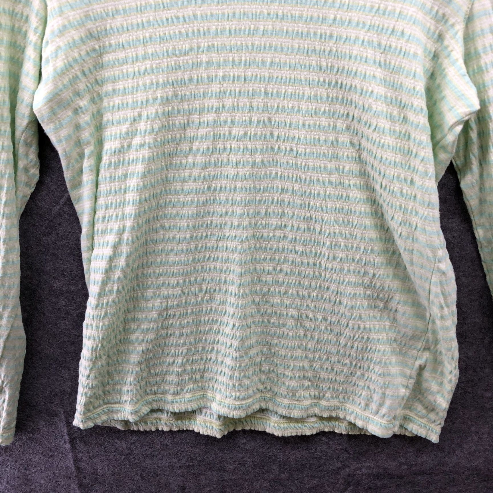 Eddie Bauer Eddie Bauer Active Shirt Womens M V-Neck Yellow Green Long Sleeve Crinkle Fabric Shirt Size M / US 6-8 / IT 42-44 - 4 Thumbnail