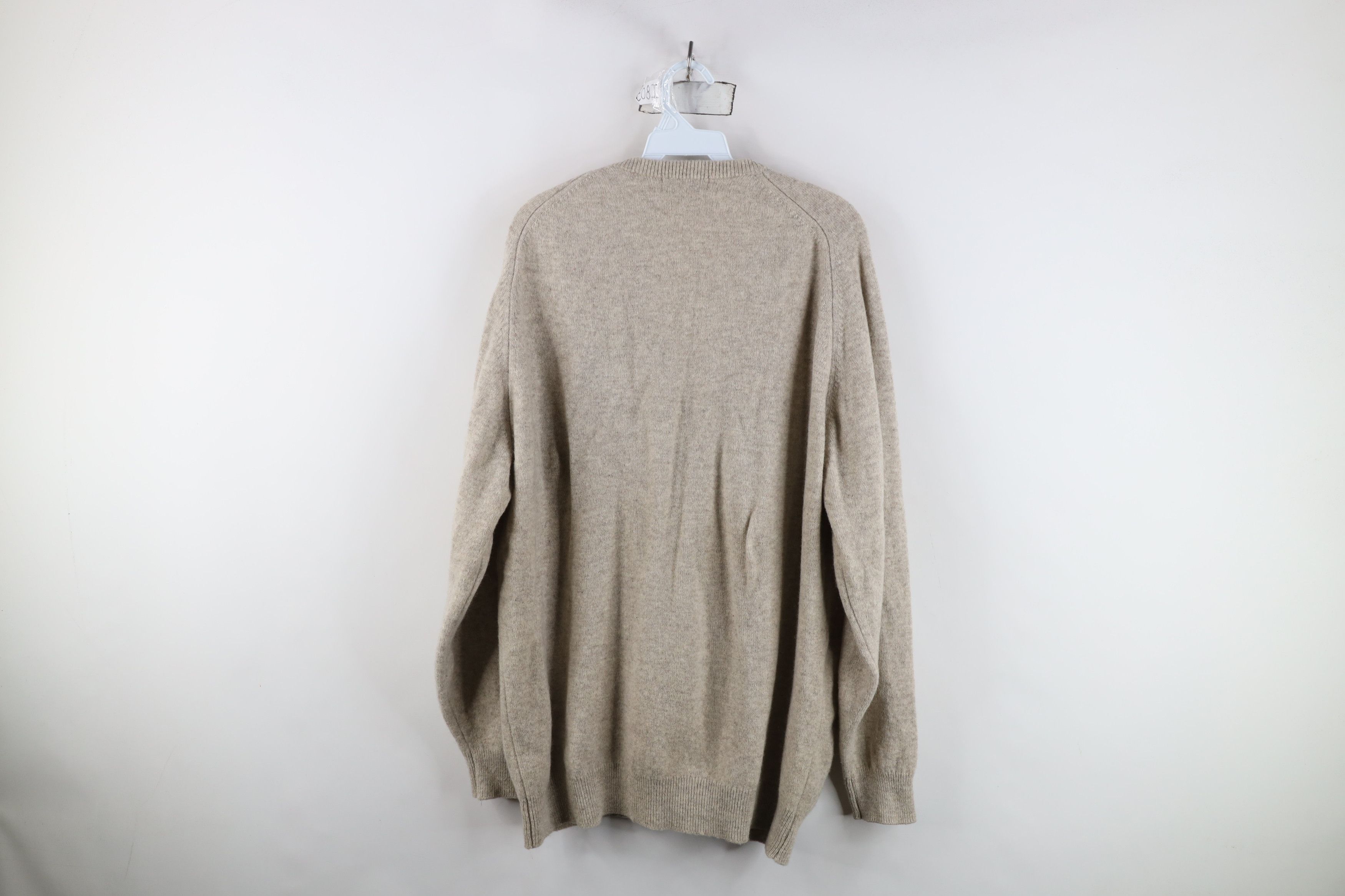 L.L. Bean Vintage 70s LL Bean Knit V-Neck Sweater Heather Gray Size US XL / EU 56 / 4 - 8 Thumbnail