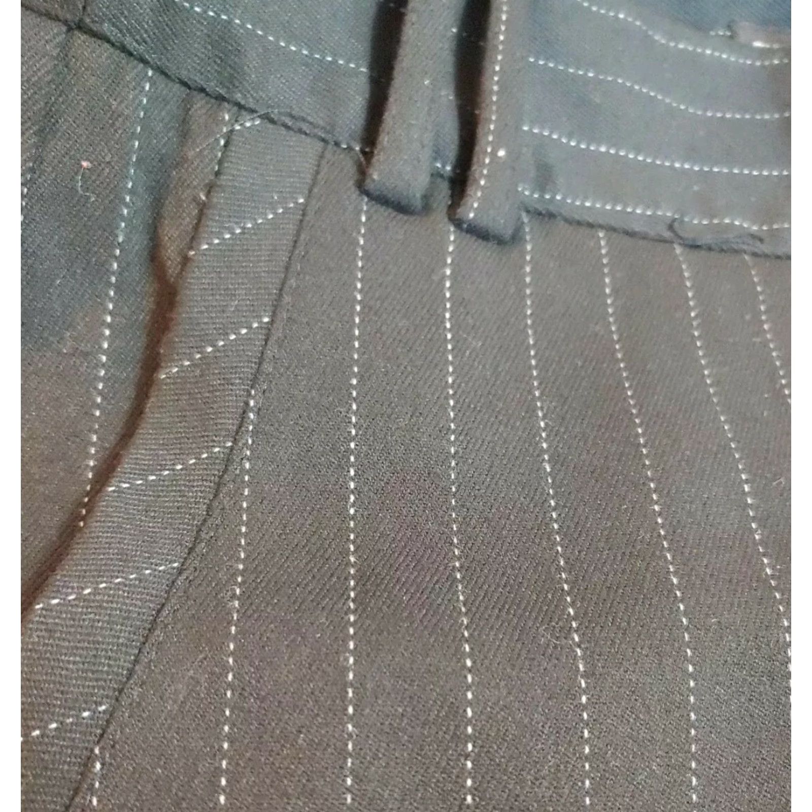 Guess VINTAGE GUESS Jeans Womens 24 Off Black Striped Bootcut Dress Pants Junior Zipup Pants Womens 24 Black Striped Bootcut Dress Pants Size 42" / US 20 - 5 Thumbnail