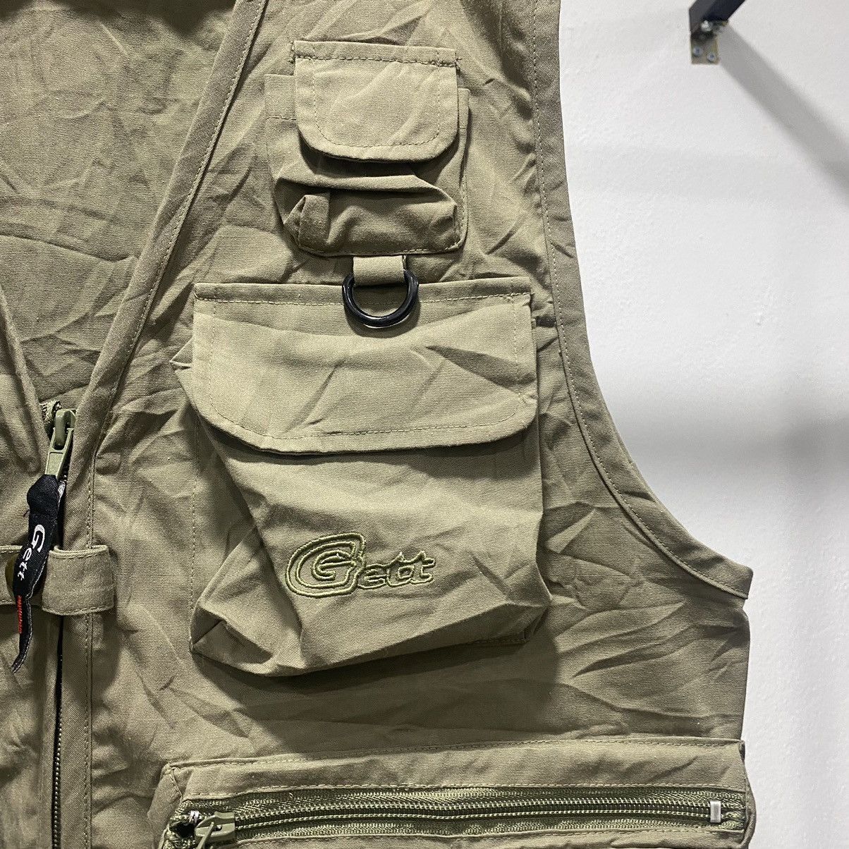Japanese Brand Gett Utility Cargo Vest Multi Pocket Vest Army 90s Size US M / EU 48-50 / 2 - 8 Thumbnail