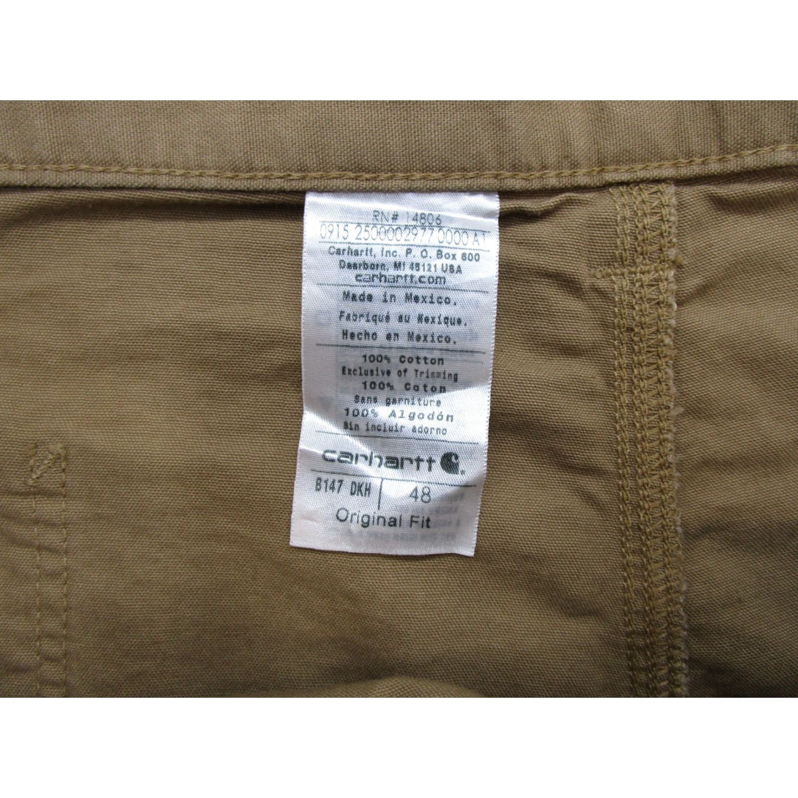 Carhartt Carhartt Original Fit Canvas Work Short Shorts Men’s 48 Brown Cargo 10 Inseam NEW B147 DKH Size US 32 / EU 48 - 3 Thumbnail