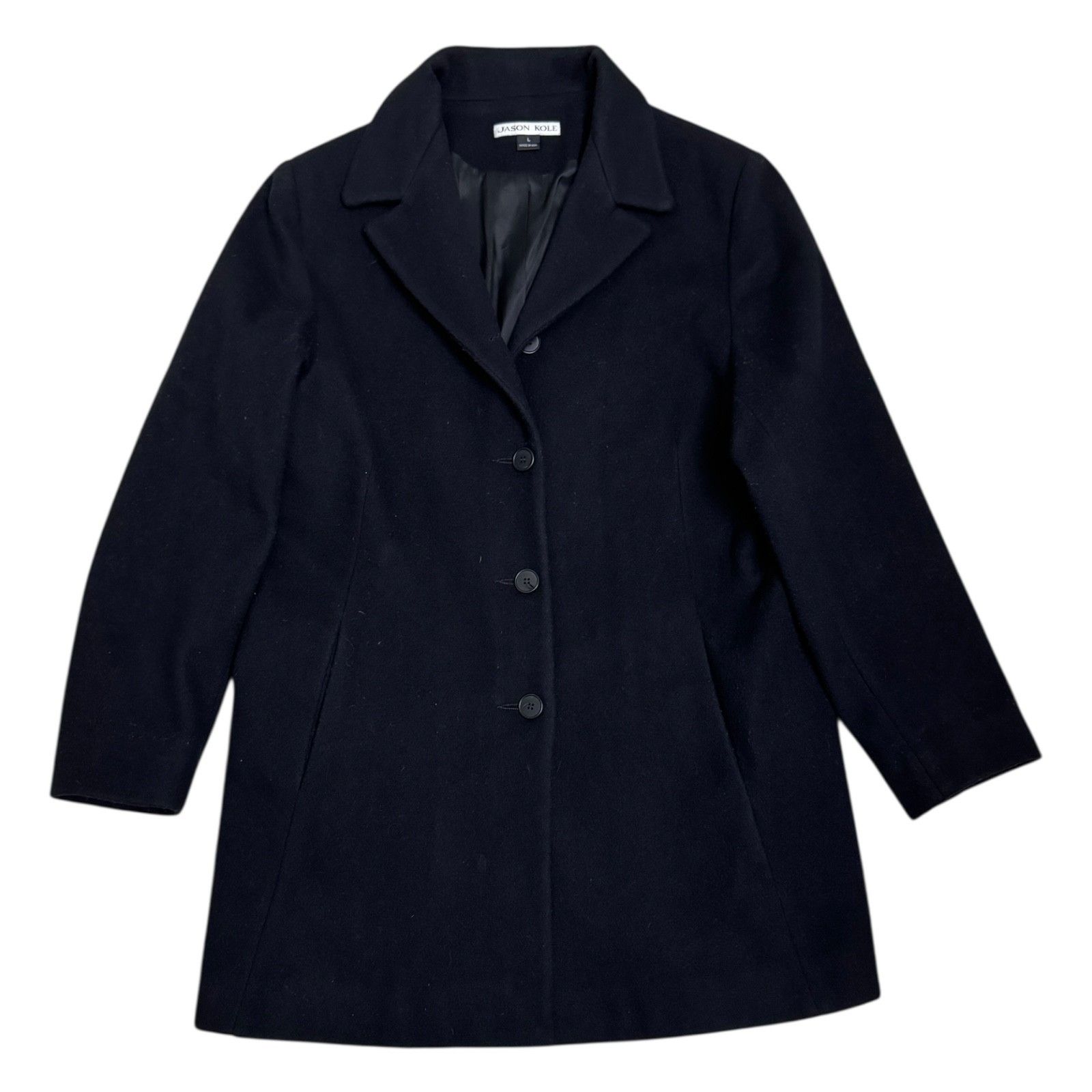 Other JASON KOLE Wool Vintage 90s Designer Pea Coat Trench Large Size L / US 10 / IT 46 - 1 Thumbnail