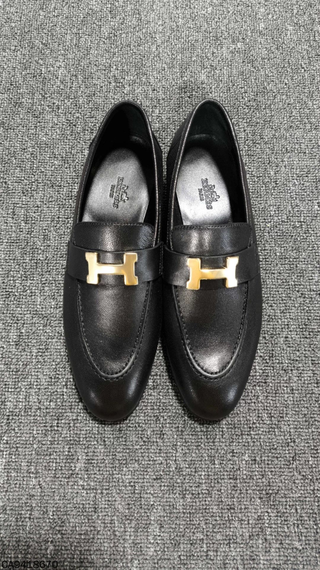 Hermes Hermes calfskin black gold sneakers new size 37 Size US 6 / IT 36 - 2 Thumbnail