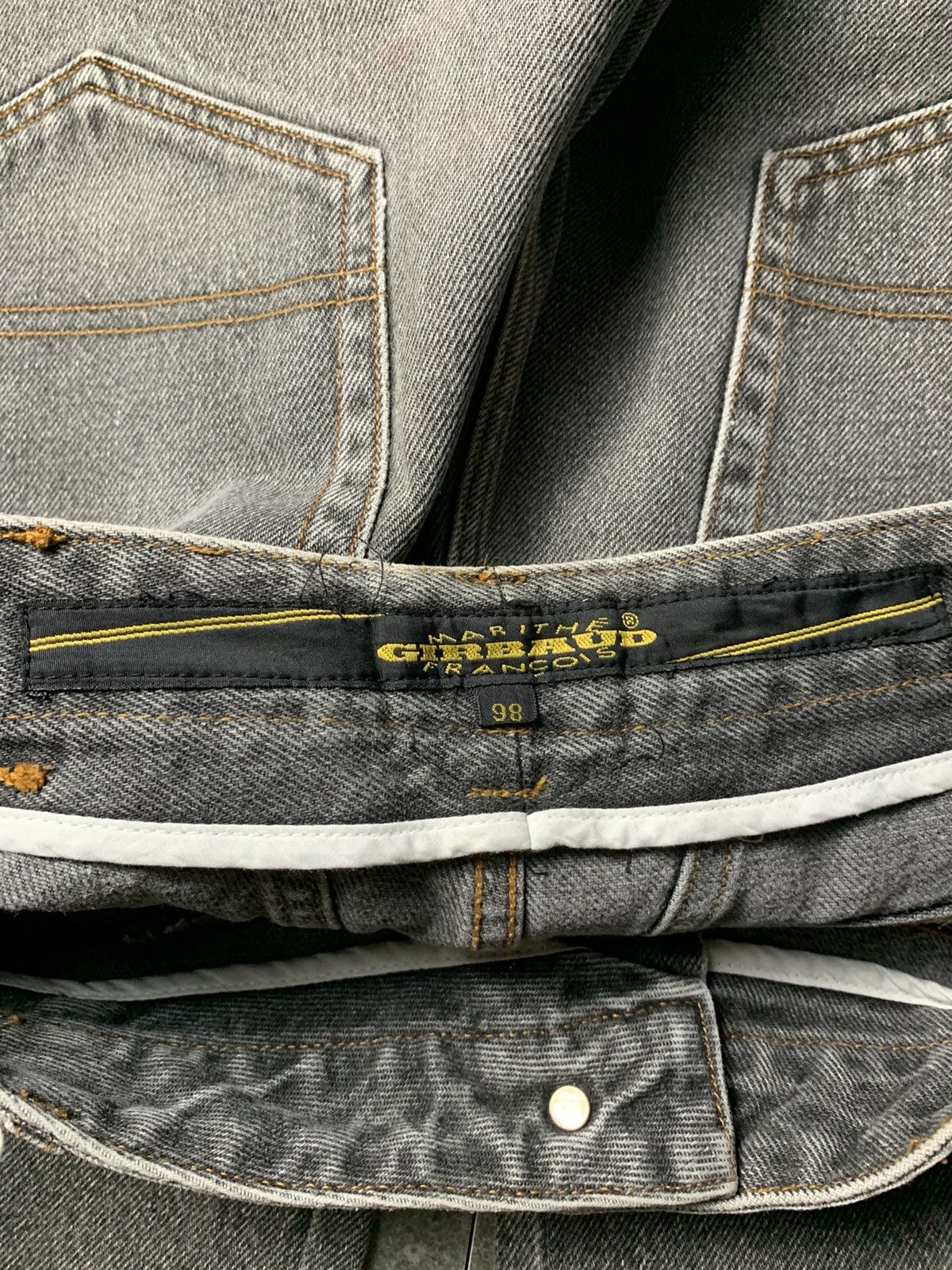 Marithe + Francois Girbaud 2000s Marithe Francois Girbaud Stone Washed Panelled Jeans Size US 30 / EU 46 - 5 Thumbnail