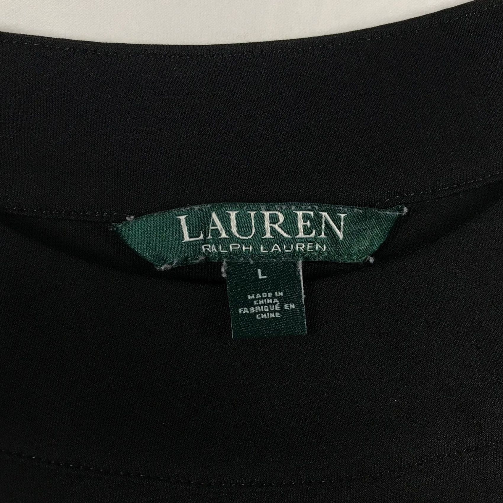 Ralph Lauren Lauren Ralph Lauren Black Sleeveless Shift Dress Crew Neck Size L Viscose Blend Size L / US 10 / IT 46 - 4 Thumbnail