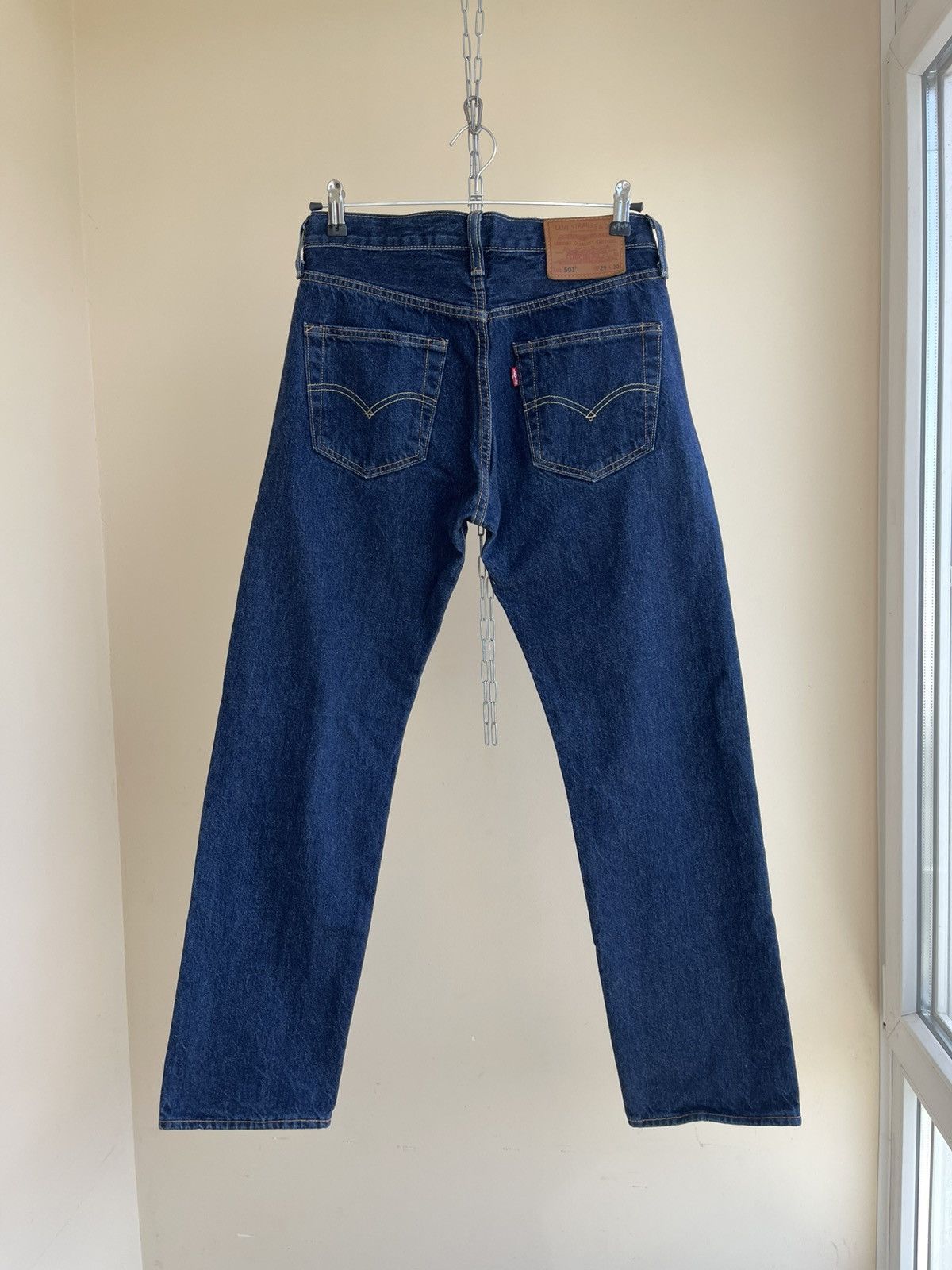 Levi's Premium 501 Straight Regular Fit 5 Pocket Denim Jeans 28x30 Size US 28 / EU 44 - 2 Thumbnail