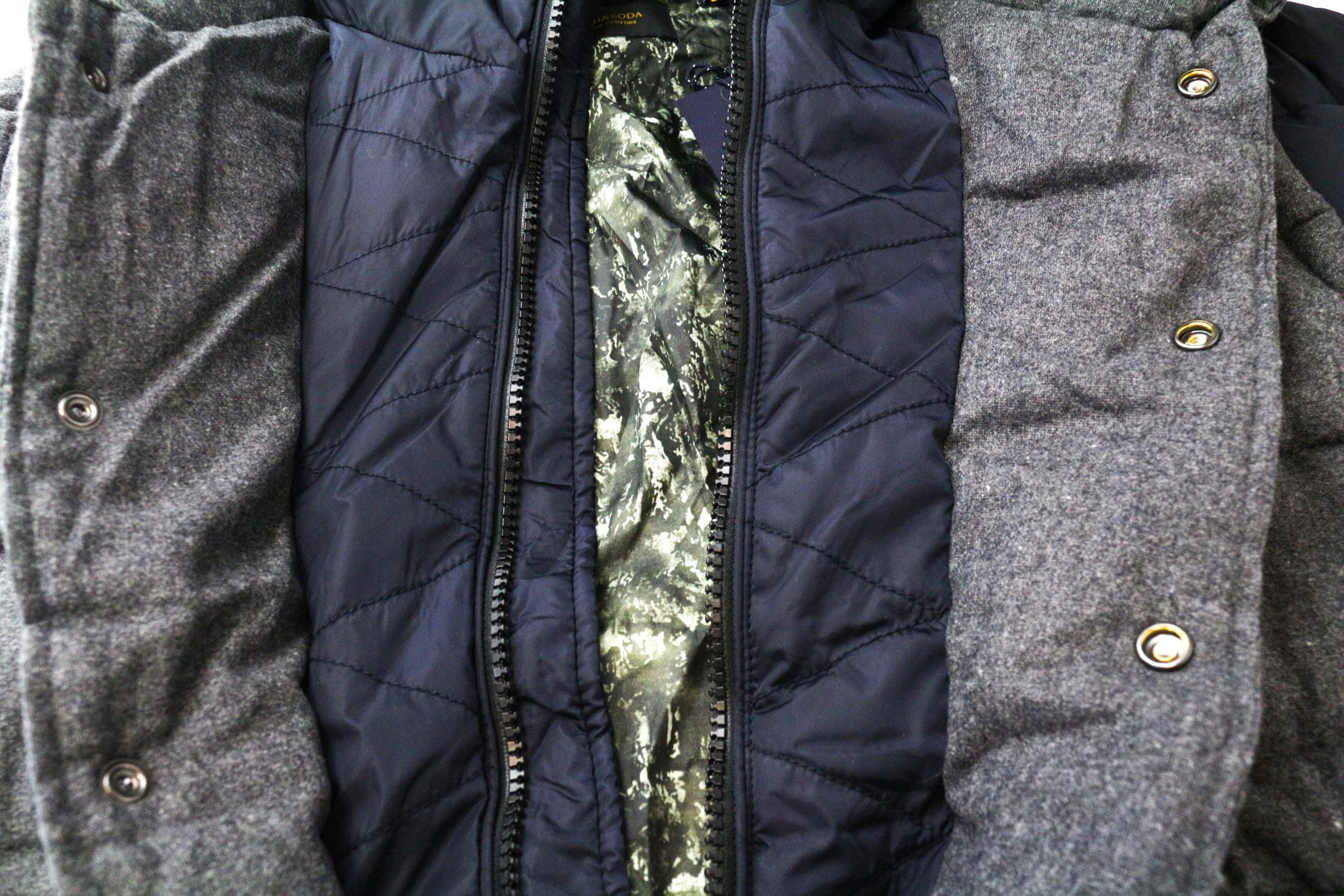 Scotch & Soda XL Mid Grey Wool Blend Hooded Jacket 75730 Size US XL / EU 56 / 4 - 9 Thumbnail