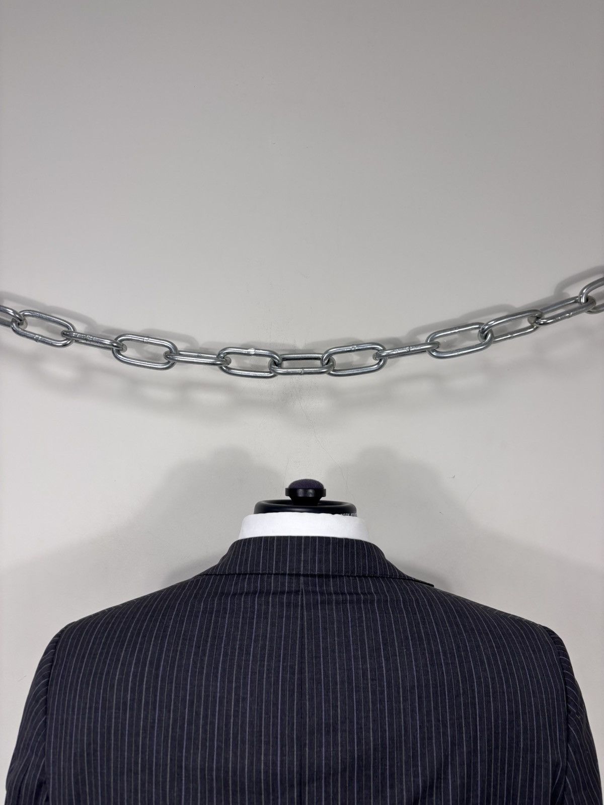 Z Zegna Ermenegildo Z Zegna Men’s Striped Grey Wool Blazer Jacket Size 40R - 17 Thumbnail