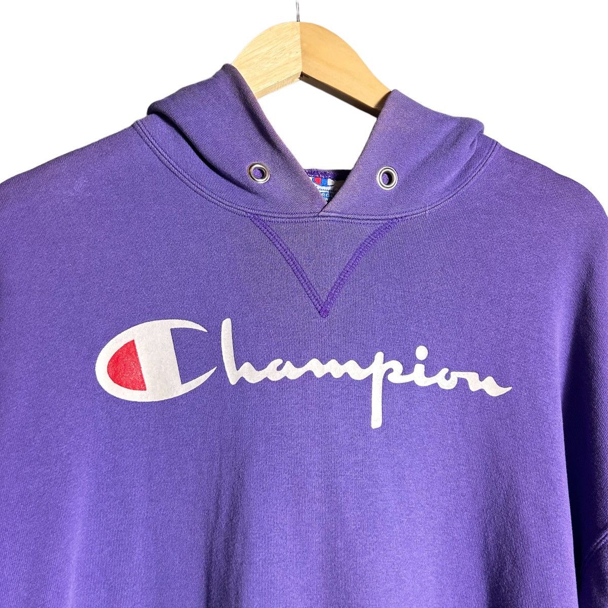 Champion Champion Big Logo Hoodie/Vintage 90s Size XL / US 12-14 / IT 48-50 - 3 Thumbnail
