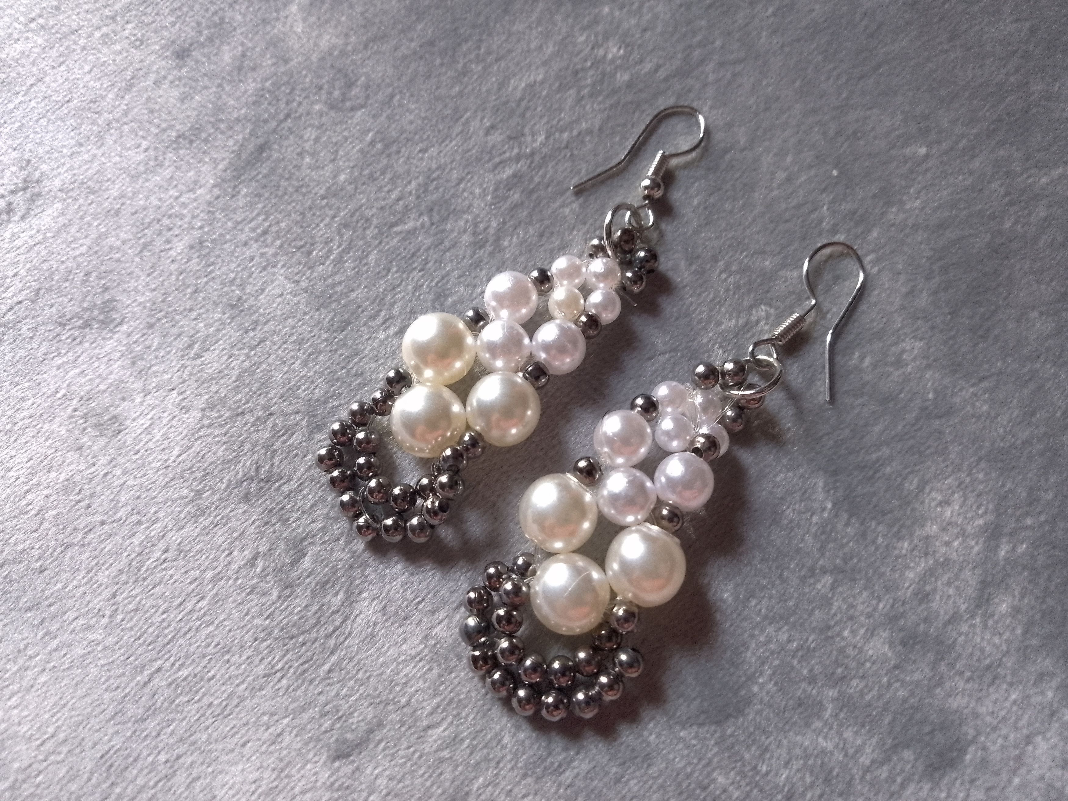 Handmade Necklace Mother Of Pearl+ Crystals+Pearl Earrings. Size ONE SIZE - 8 Thumbnail