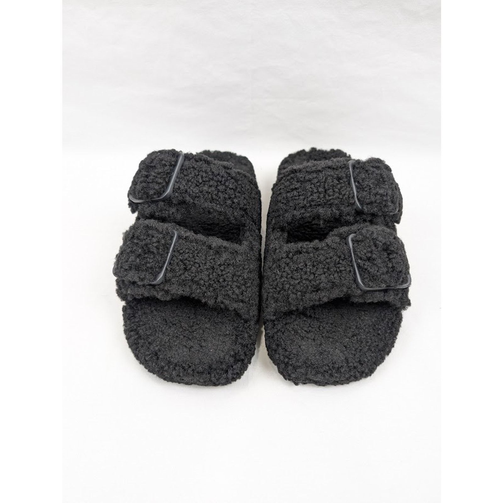 Balenciaga o1rshd1 Furry Shearling Mallorca Sandals in Black Size US 9 / EU 42 - 15 Thumbnail