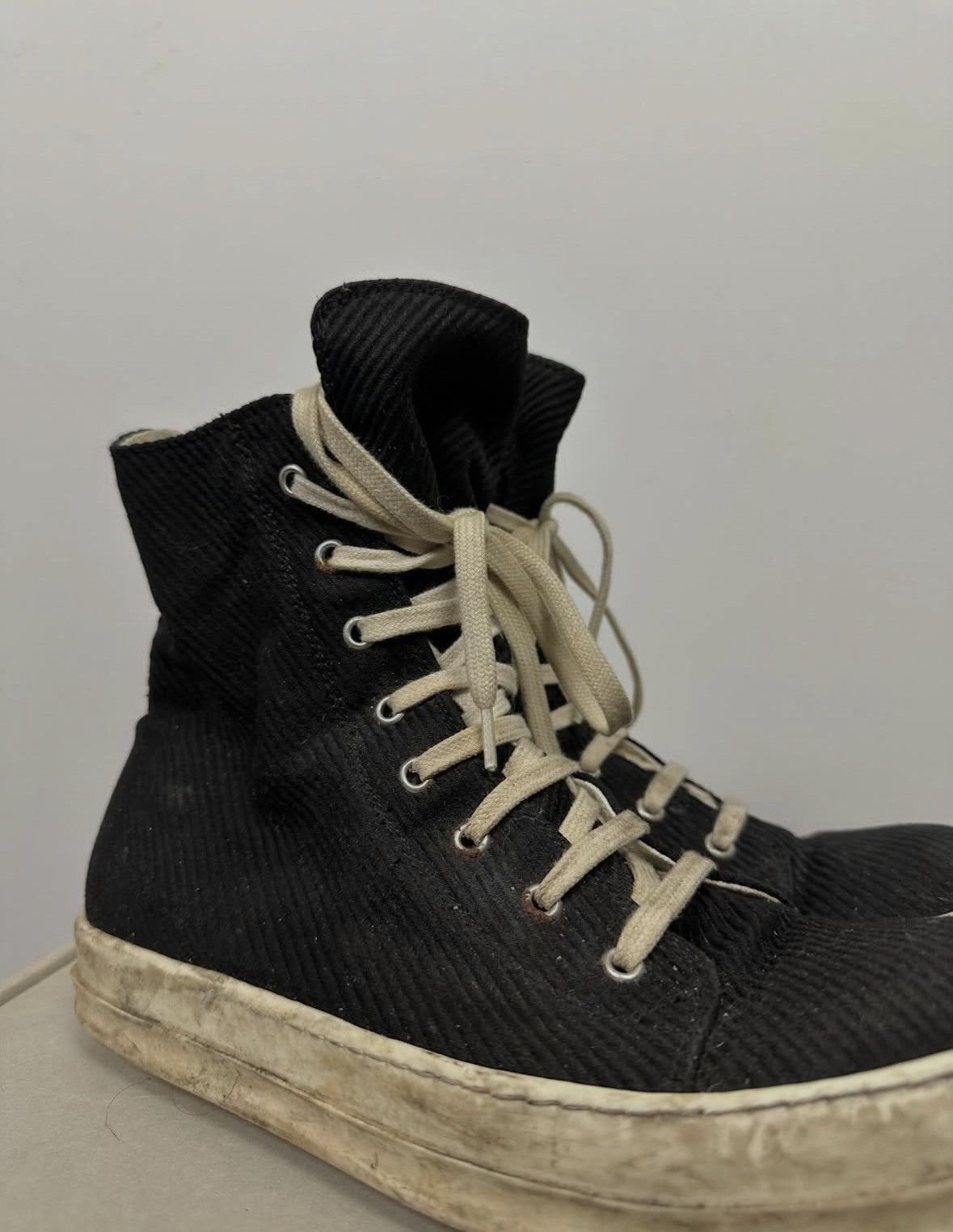 Rick Owens Drkshdw DRKSHDW Corduroy Vegan Ramones Size US 8 / EU 41 - 6 Thumbnail
