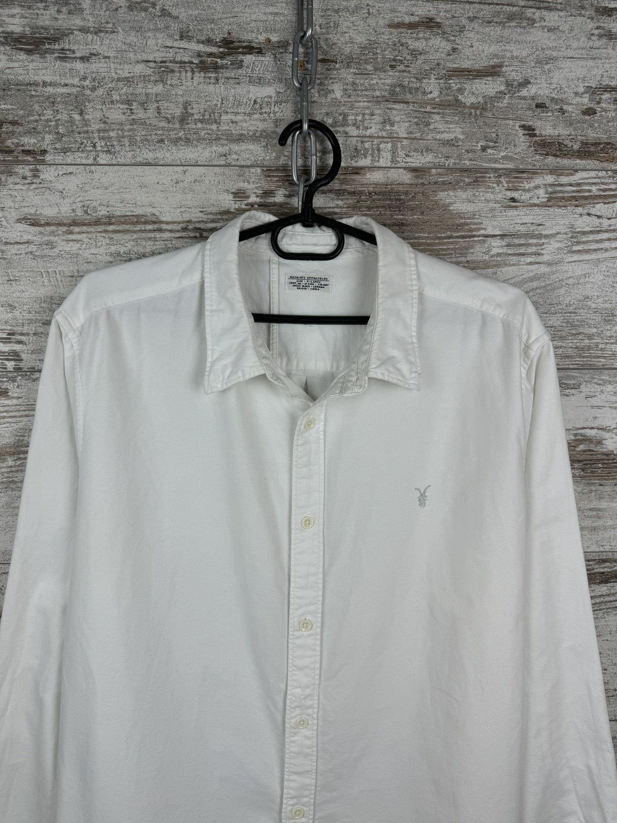 Allsaints × Japanese Brand Mens Vintage AllSaints Bukowski ls shirt button up white Size US XL / EU 56 / 4 - 2 Thumbnail