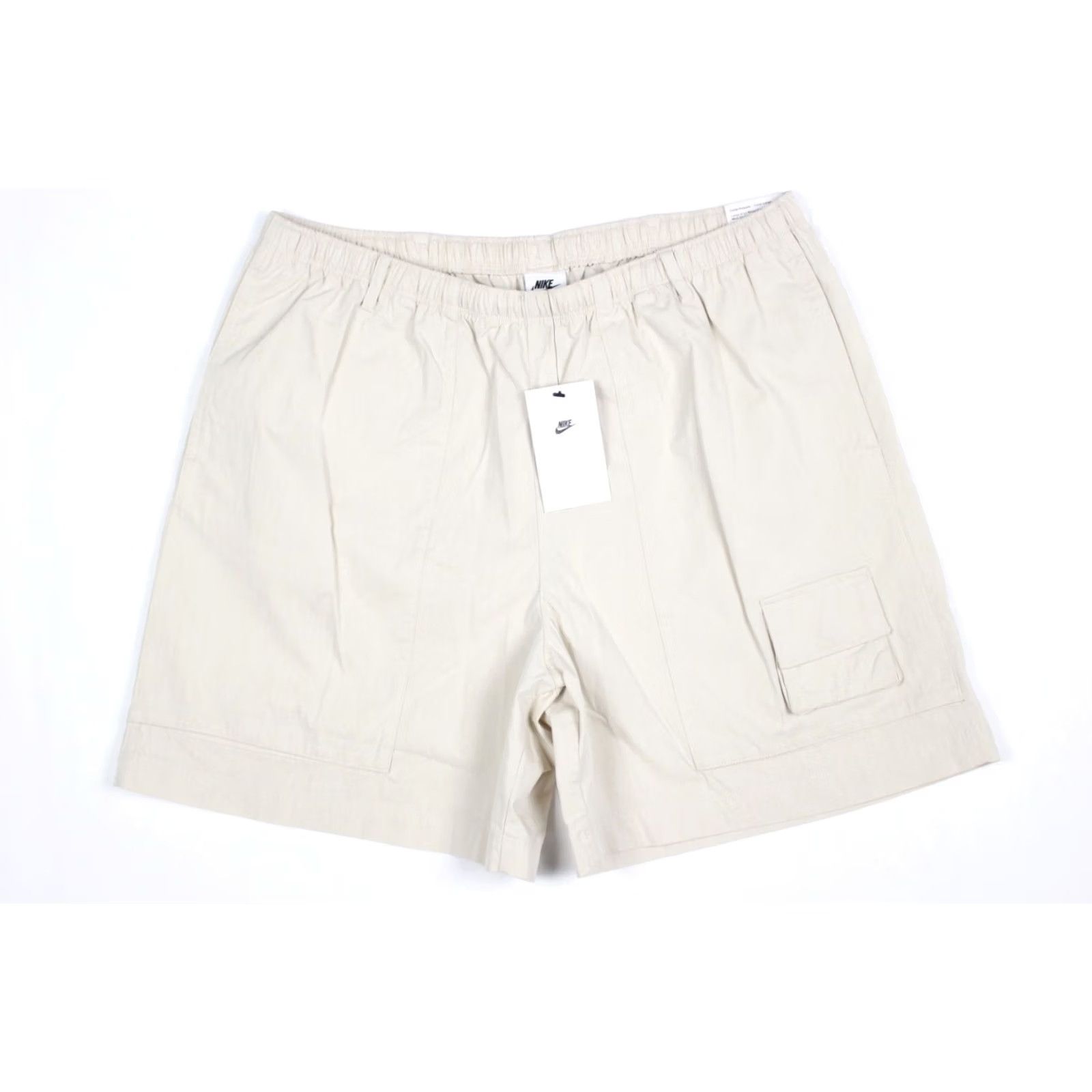 Nike Nike Life Men's Camp Shorts Loose Fit Mid Thigh Large Ivory 6" Inseam Cargo Pockets FN3216 Size US 33 - 2 Thumbnail