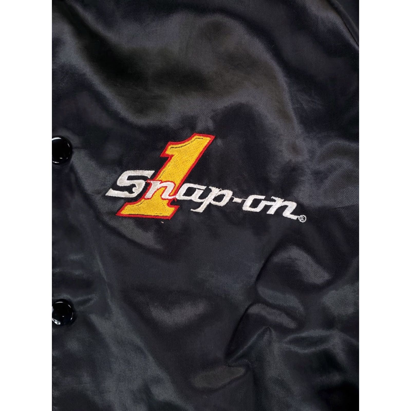 Vintage VINTAGE Snap-on Tools Horizons Sportswear Full Snap Satin Bomber Jacket Black Mens L Size US L / EU 52-54 / 3 - 2 Thumbnail