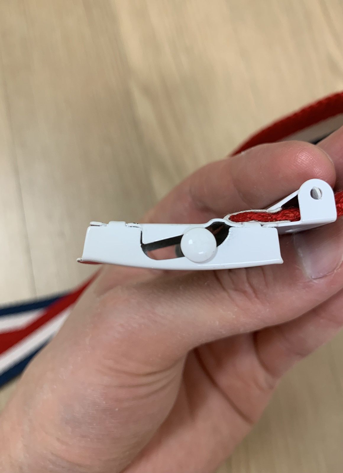 Dior × Hedi Slimane Dior Homme SS2006 Red White Blue Striped Belt Size ONE SIZE - 8 Thumbnail