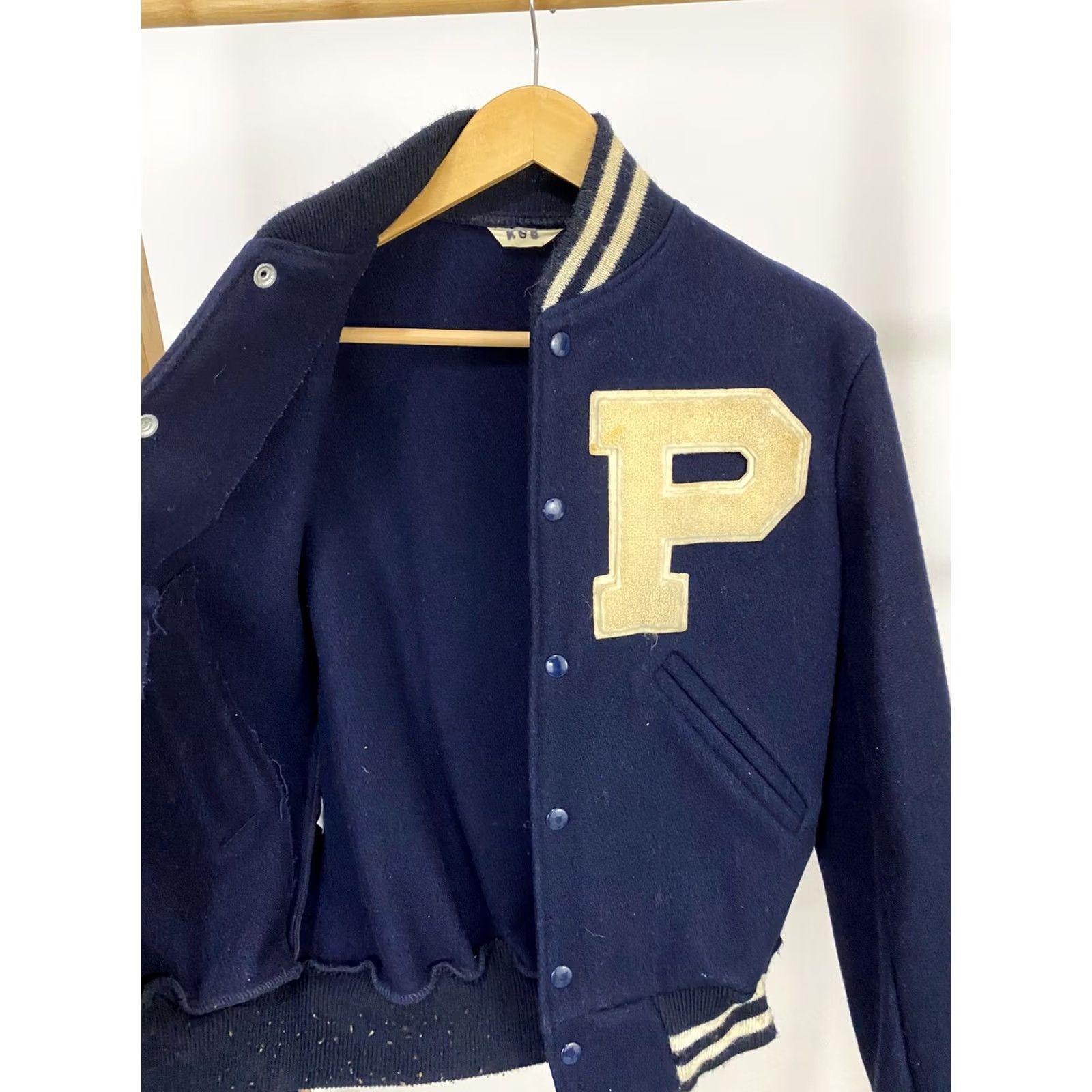 Vintage VTG Deerfoot Wool Varsity Jacket P Letterman Blue Size S Mens Shirt Size US S / EU 44-46 / 1 - 6 Thumbnail