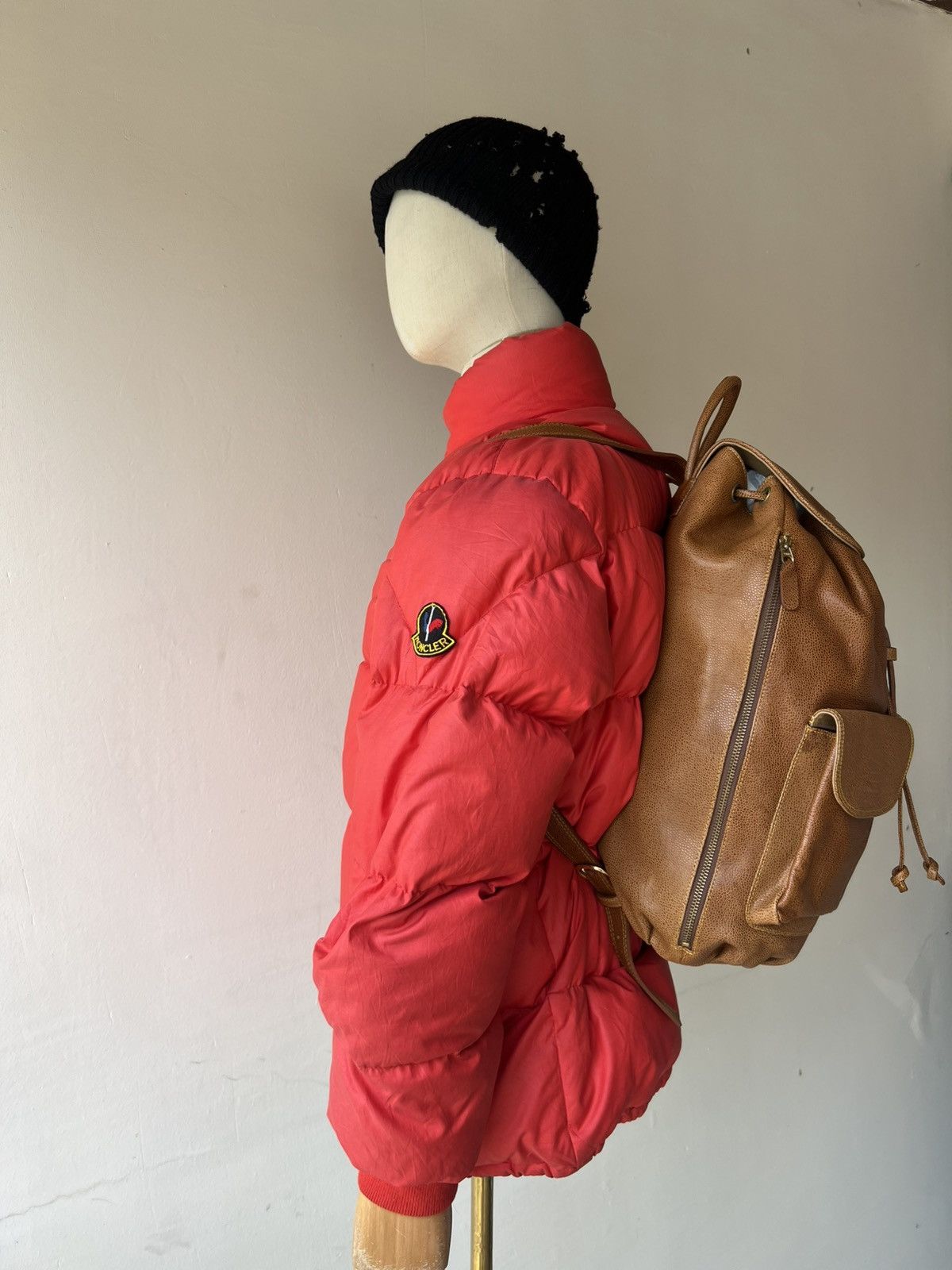 Leather Vintage L’ Homme Femme Leather Backpack Bag Size ONE SIZE - 2 Thumbnail