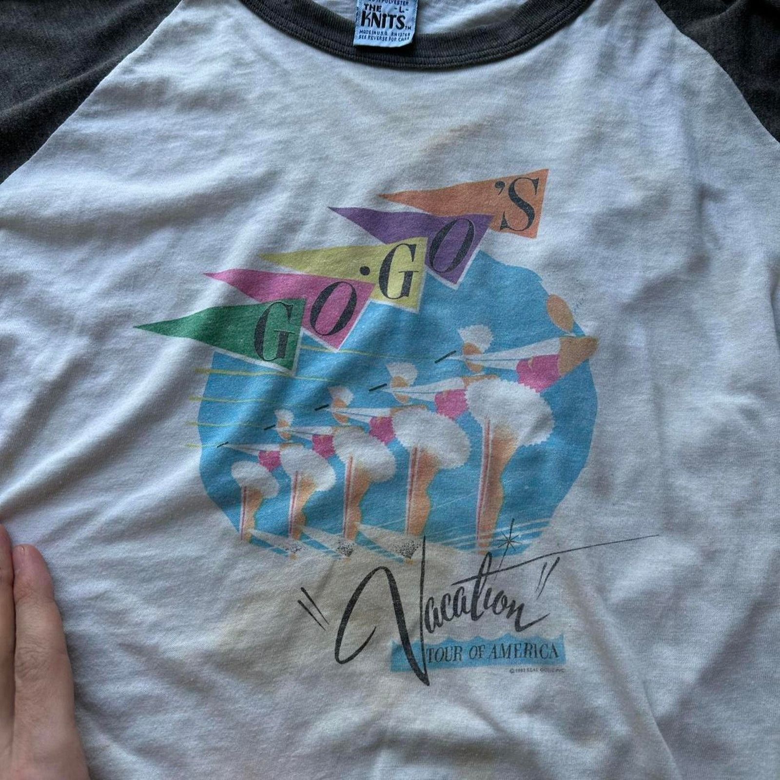 Band Tees × Vintage Vintage 80s The GoGos Tour Band Tee Thin Raglan Shirt Size US M / EU 48-50 / 2 - 4 Thumbnail