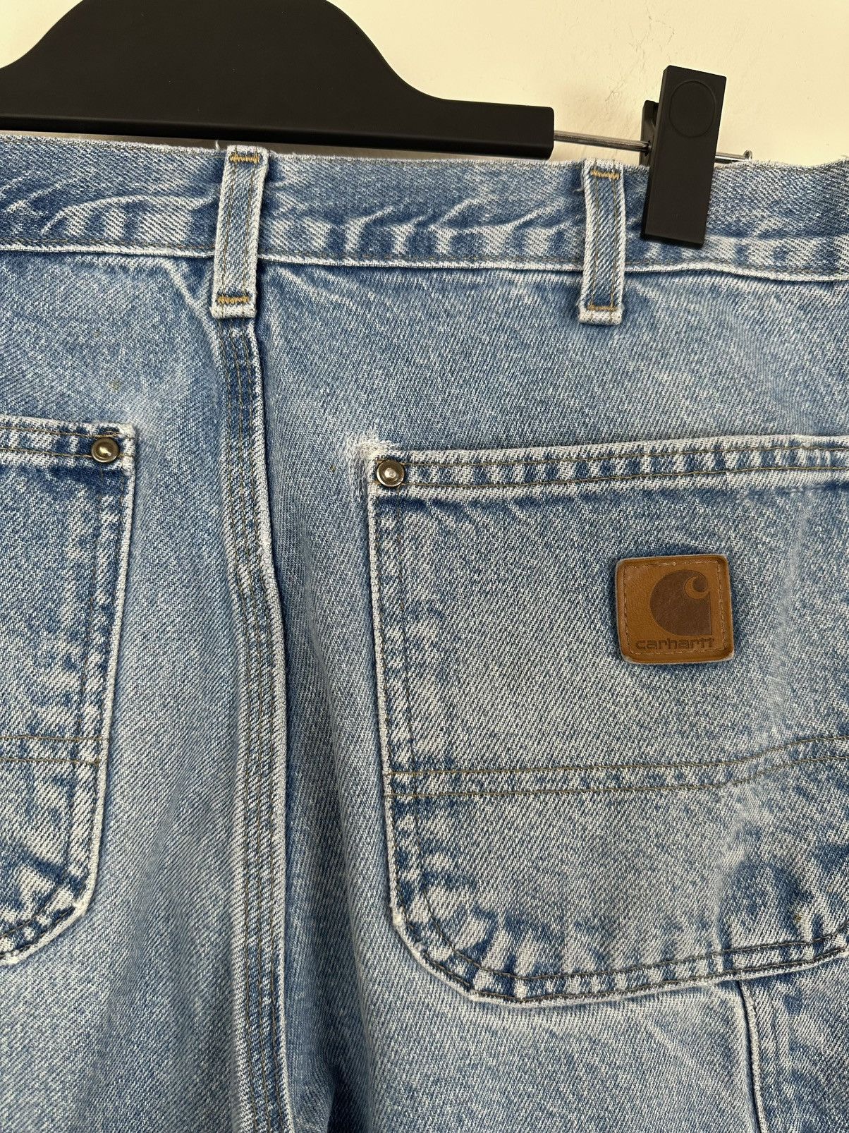 Carhartt (31x33) SICK REWORKED FADED Carhartt Double Knee Pants Size US 31 - 10 Thumbnail