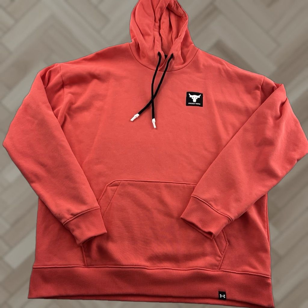 Under Armour Under Armour Project Rock Hoodie Sweatshirt Men's XL Orange Pullover Sweatshirt 90s? Size US XL / EU 56 / 4 - 1 Thumbnail