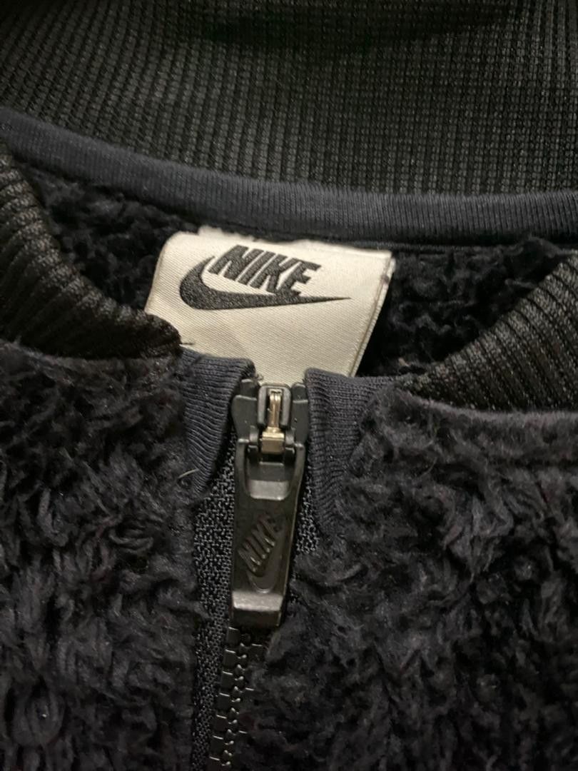 Japanese Brand Nike Girls Faux Fur Winterized Jacket Zip Front Black Size S / US 4 / IT 40 - 6 Thumbnail
