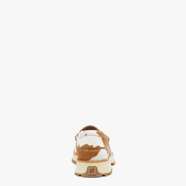 Fendi o1loc1c0824 O'Lock Loafers in White/Brown Size US 9 / EU 42 - 4 Thumbnail