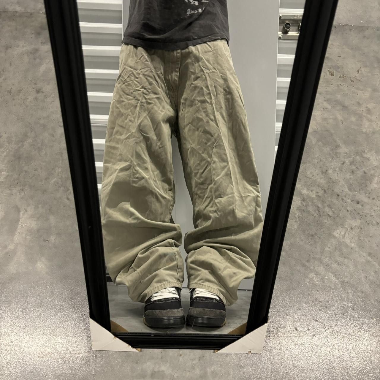 Japanese Brand × Vintage Crazy Vintage Y2K/2000s Baggy Khaki Skater Carpenter Workwear Pants! Size US 36 / EU 52 - 1 Thumbnail