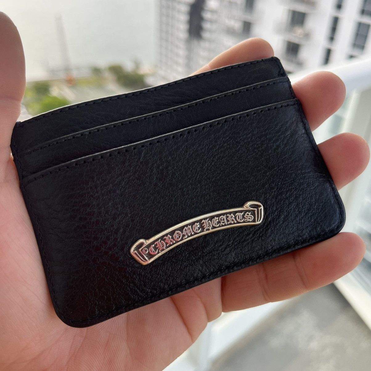 Money Clip Card Card Case Burberry Wallet Mens Yeezy Chrome Hearts Silver  Cross Cardholder Wallet Black