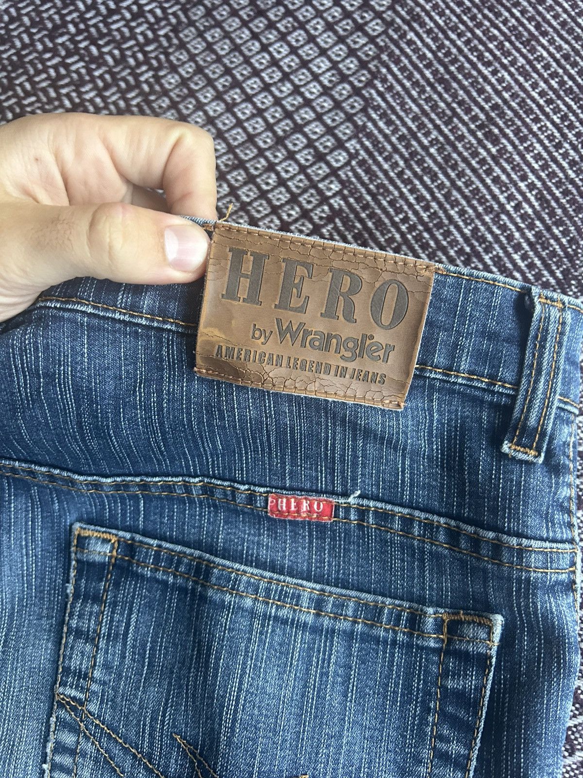 Wrangler Hero by Wrangler Regular Jeans Washed Denim Streetwear Style Size US 34 / EU 50 - 7 Thumbnail