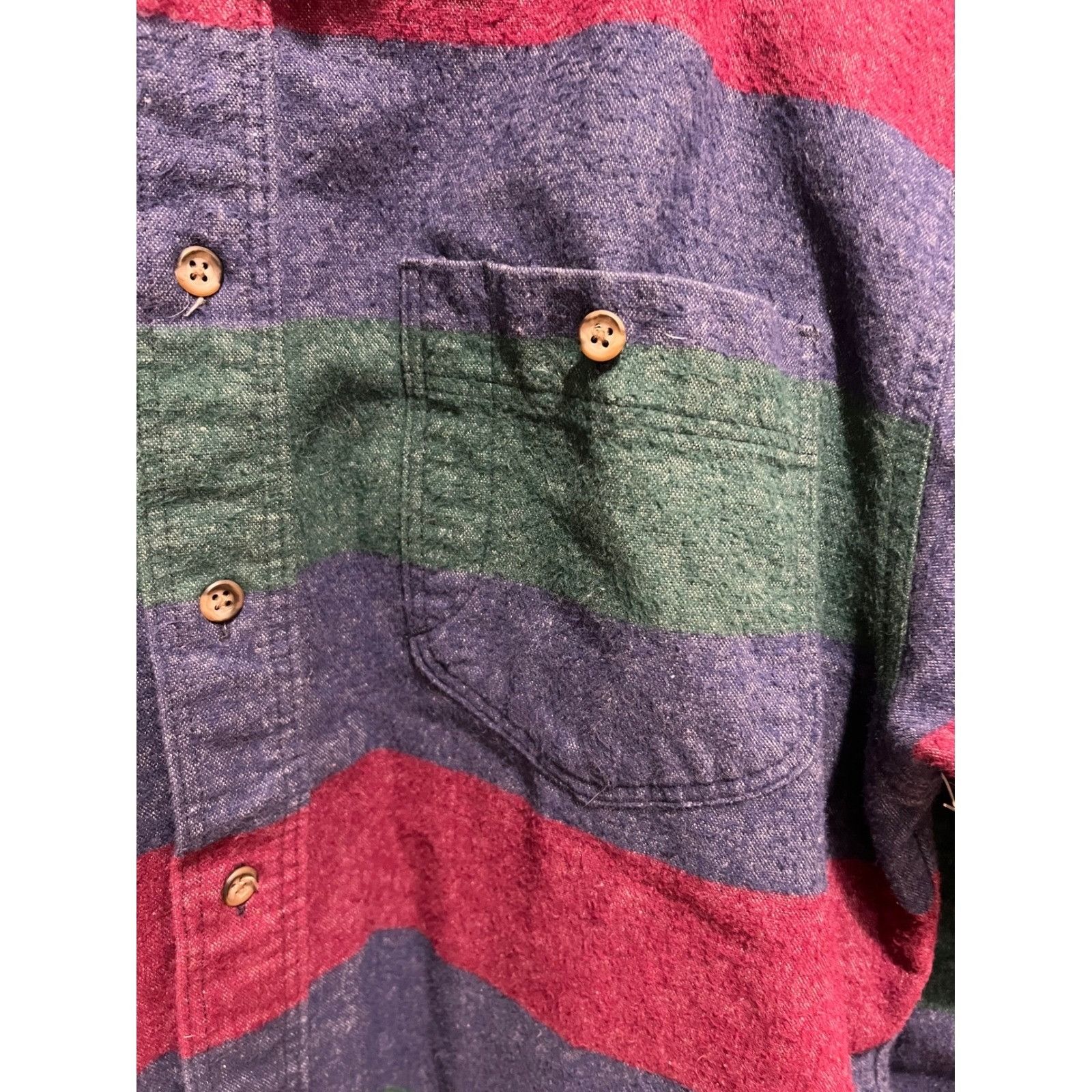 Eddie Bauer Vintage Eddie Bauer Mens XL Flannel Shirt Button Up Striped Size US XL / EU 56 / 4 - 2 Thumbnail