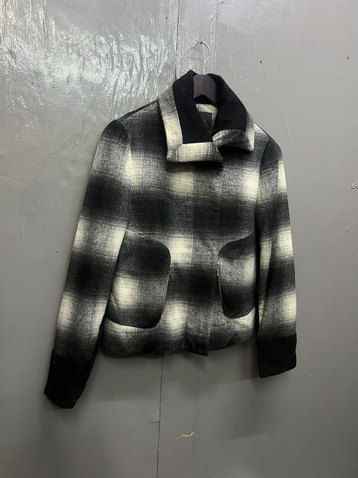 Japanese Brand Douodo Plaid Wool Jacket Size S / US 4 / IT 40 - 3 Thumbnail