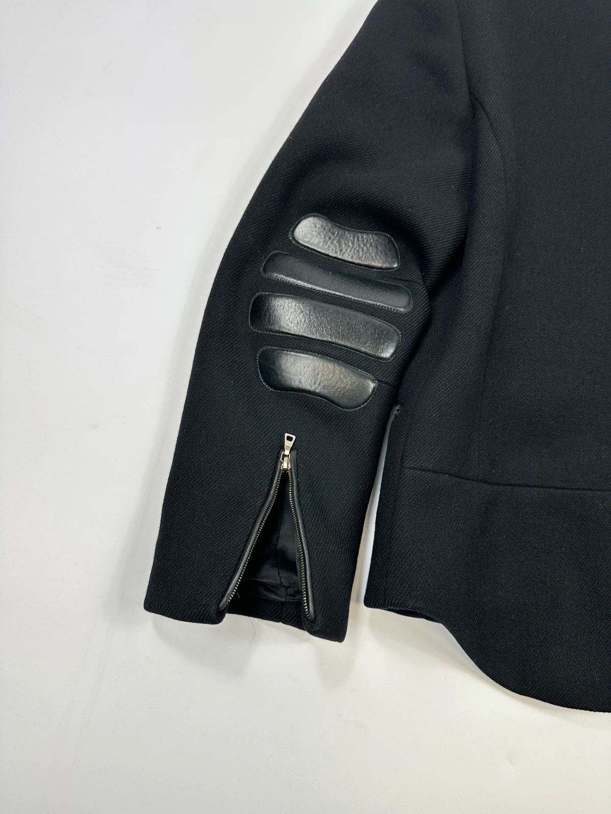 Prada Prada Milano FW1999 Black Wool & Leather Jacket Size S / US 4 / IT 40 - 9 Thumbnail