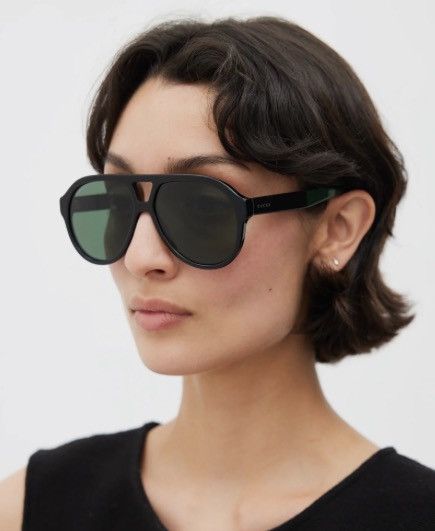 ?- Gucci New GG0159SN 003 Black & Multi Color Aviator Sunglasses Gucci | Accessories | Auth New Gucci New Gg59sn 003 Black  main image 3