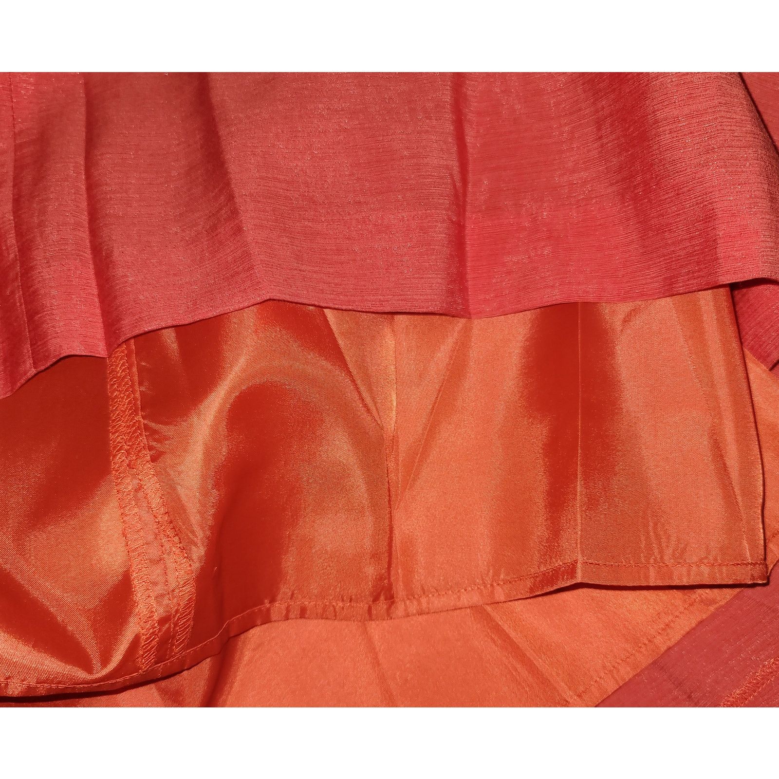 Coldwater Creek Coldwater Creek Orange V-Neck Midi Fit and Flare Dress 10 Size L / US 10 / IT 46 - 6 Thumbnail