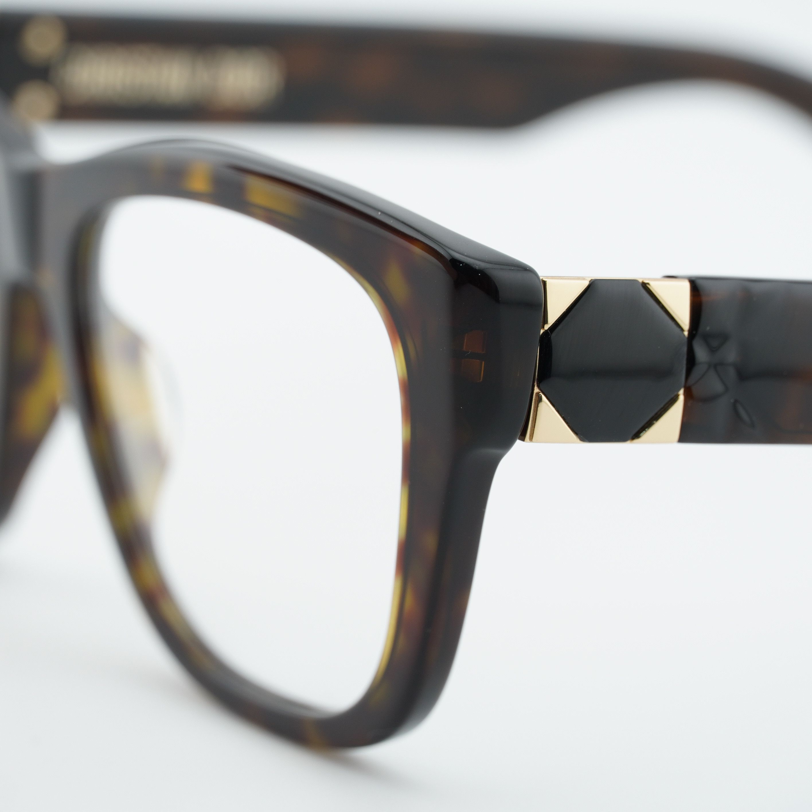 Dior Dior LADY 95.22O S1I 2000 Eyeglasses Havana 53mm Square Fram Size ONE SIZE - 8 Thumbnail