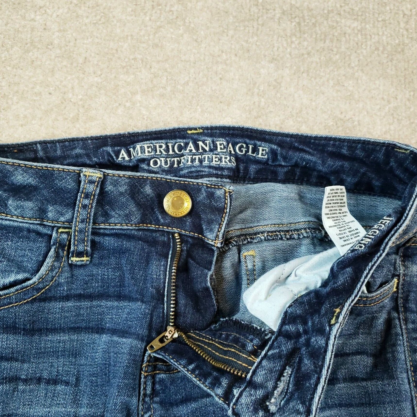 American Eagle Outfitters American Eagle Outfitters Jeggings Jeans Size 2 Blue Skinny Super Stretch Low Rise Casual Womens Size 27" / US 4 / IT 40 - 6 Thumbnail