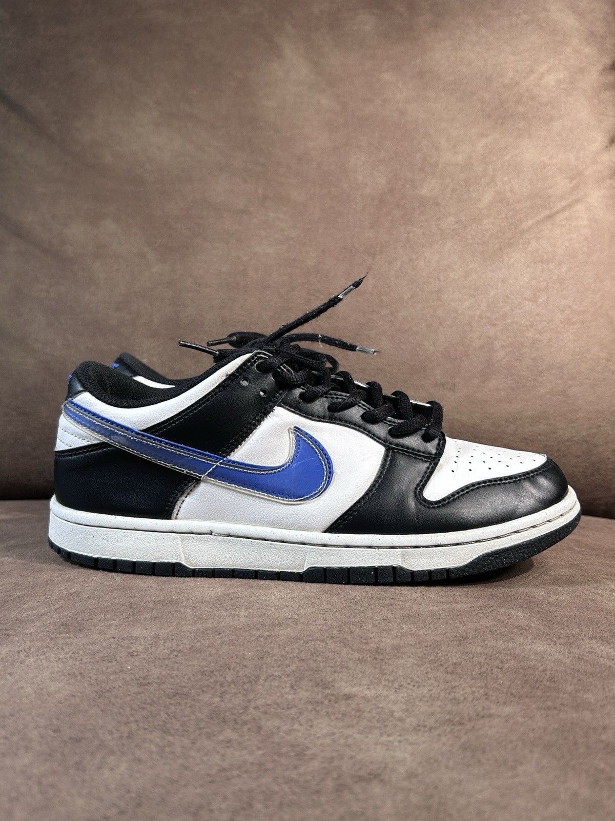 Nike Nike Dunk Low GS Black/Black-Hyper Royal Size 7Y (NO BOX) Size US 7 / IT 37 - 1 Thumbnail
