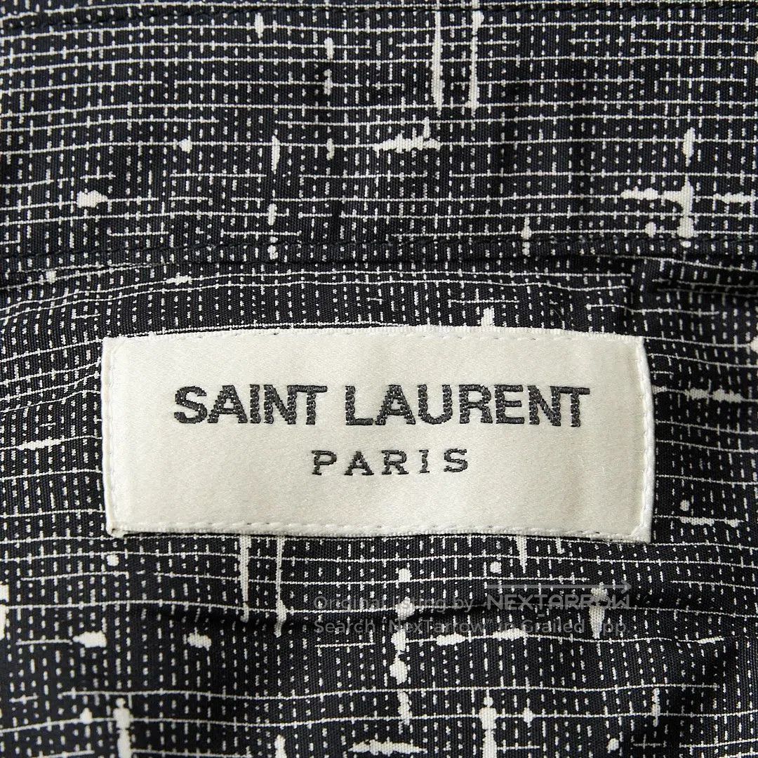 Saint Laurent Paris Saint Laurent Men's Contrast Stripe Shirt. Size US M / EU 48-50 / 2 - 7 Thumbnail
