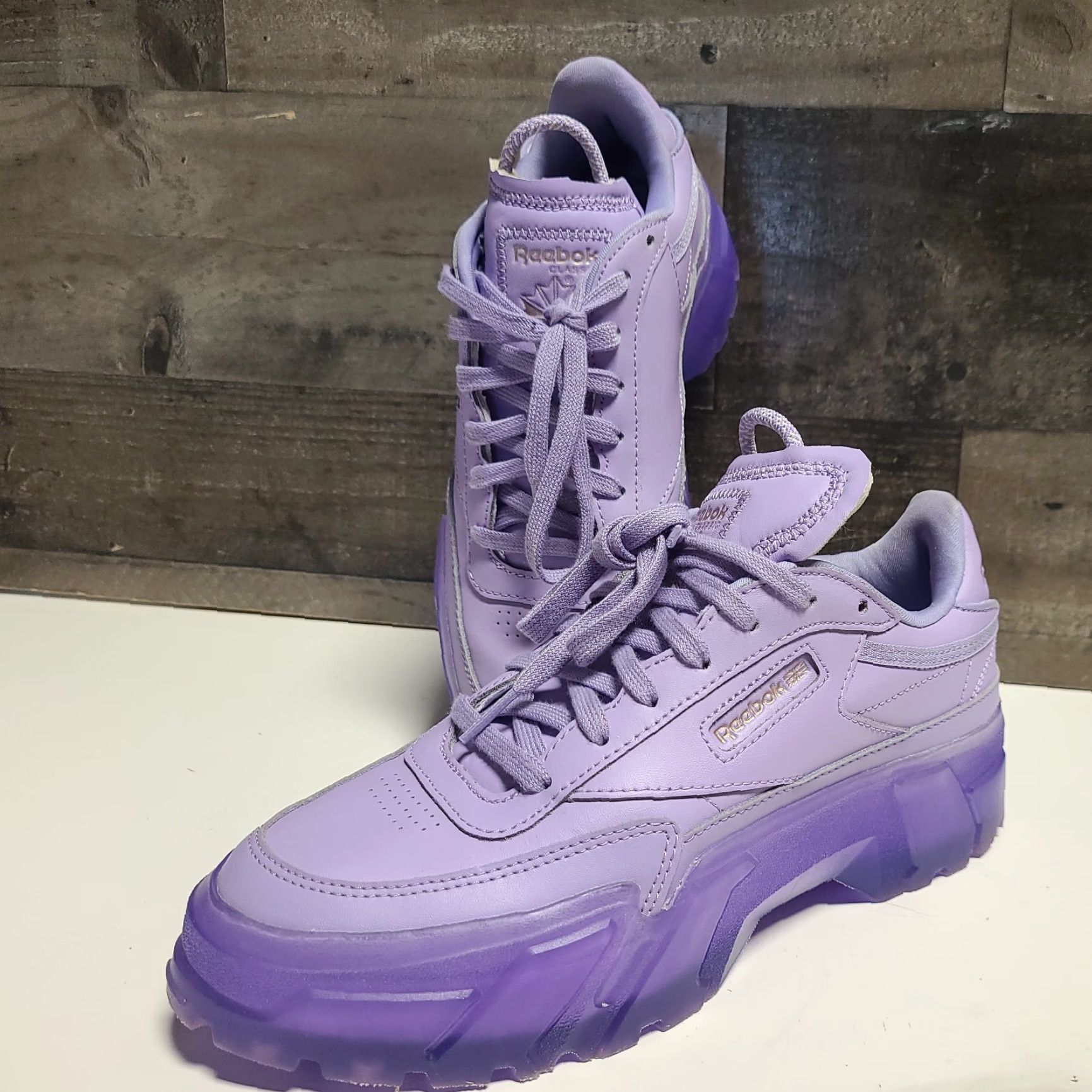 Reebok VINTAGE Reebok Club C Cardi B Purple Womens Size 8.5 GX5027 Rare Casual Shoe Gel Bottoms Size 30" / US 8 / IT 44 - 2 Thumbnail