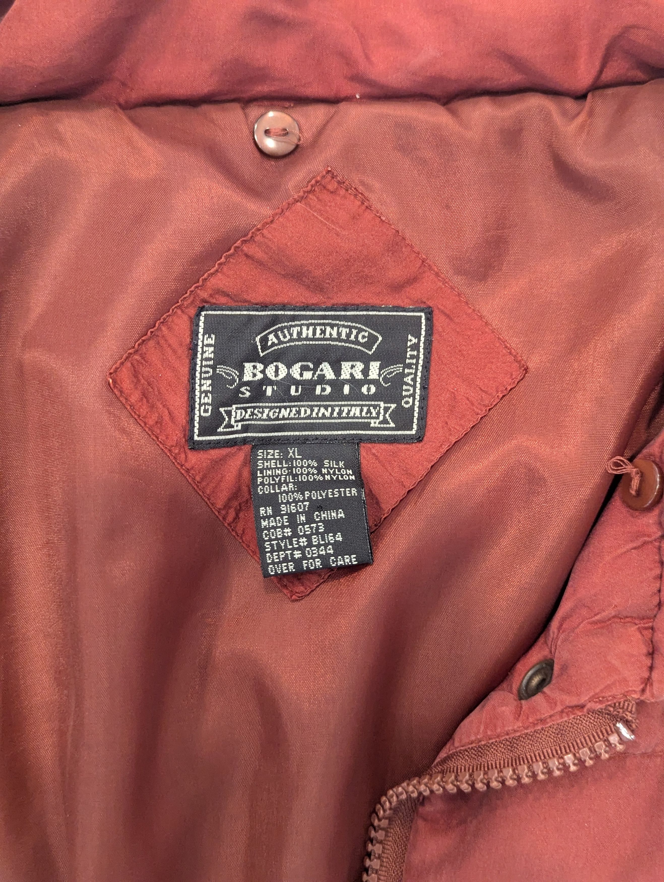 Other Vintage Bogari Studio Quilted Silk Jacket XL Maroon/Peach Size XL / US 12-14 / IT 48-50 - 2 Thumbnail