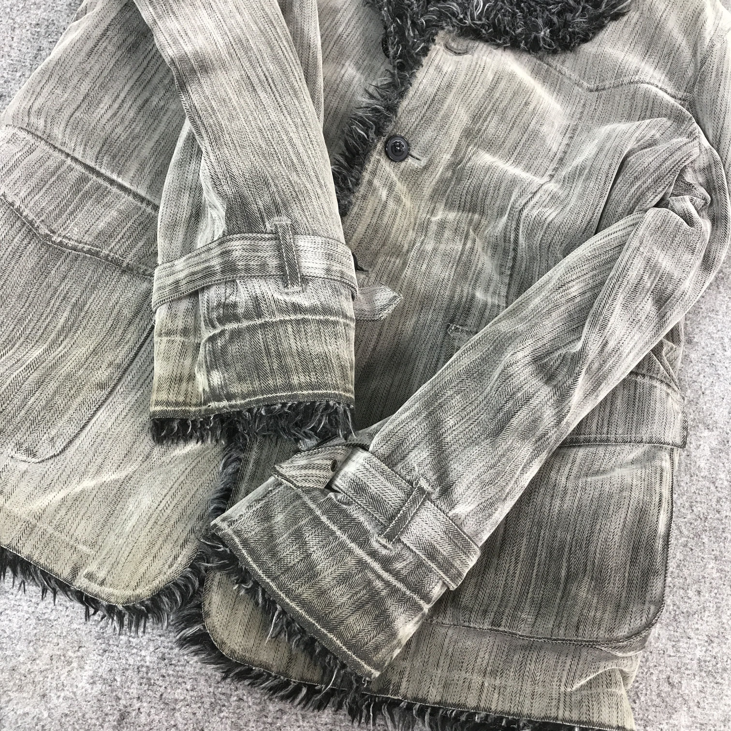 Pazzo pazzo denim stores Fur Design jacket K71B5 Size US L / EU 52-54 / 3 - 10 Thumbnail