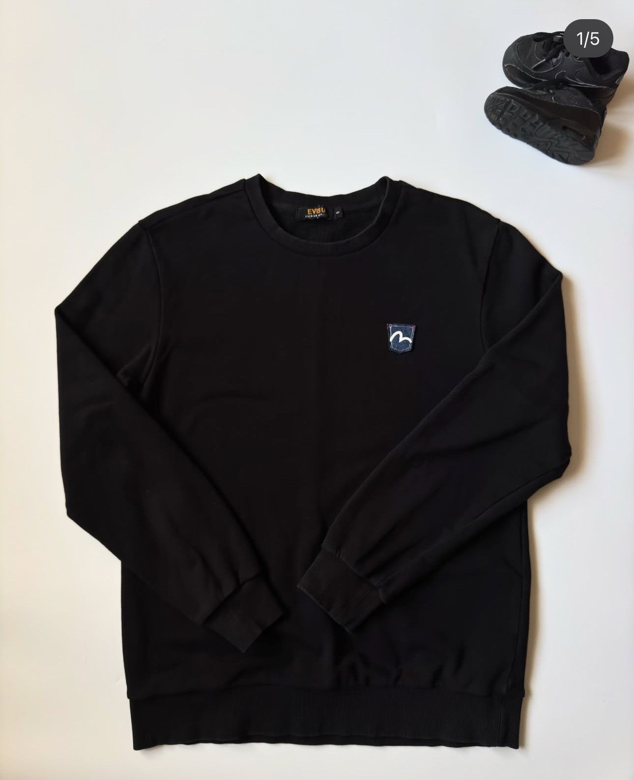Evisu Evisu black sweatshirt L sz Size US L / EU 52-54 / 3 - 1 Thumbnail