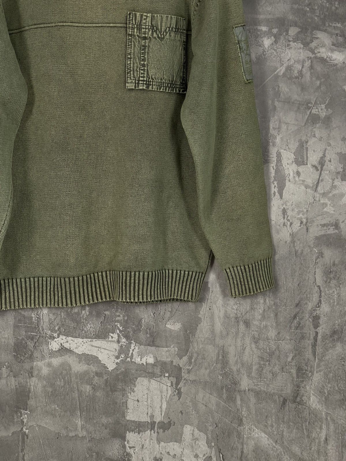 20471120 × Diesel × If Six Was Nine Military Dolce Gabbana Style Knit Rib Sweater Thrashed Y2K Size US M / EU 48-50 / 2 - 6 Thumbnail